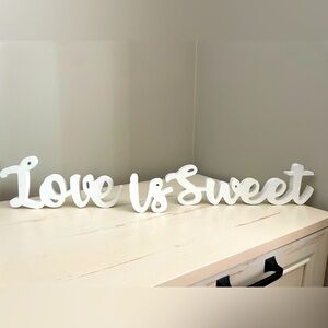 Love Is Sweet 3 piece sign used for wedding